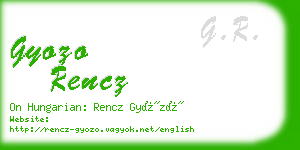 gyozo rencz business card